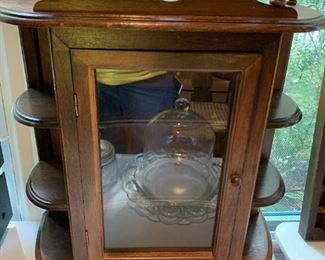 #74 Curved Front Display Cabinet w/Glass Front Door 20x8x24 $35.00