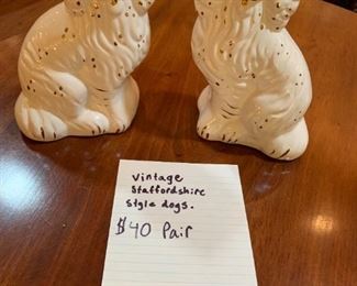 #87 Staffordshire Style Dogs - Pair $40.00