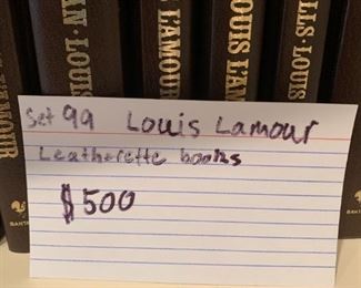 #94 99 Book Set of Leatherette Louis Lamour Books $500.00