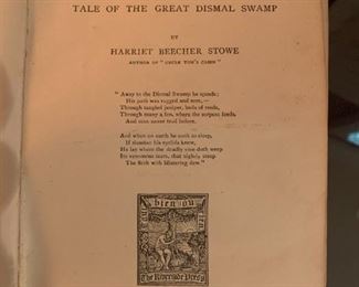 #97 Dred - Tale of the Great Dismal Swamp by Harriet Beecher Stowe - 1895 $50.00