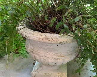 #105 (2) Concrete Planters $25 each $50.00