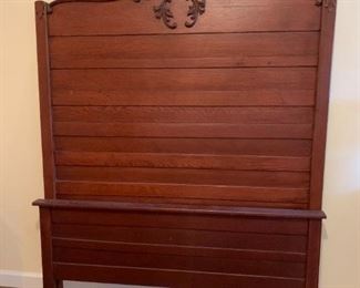 #118 Full Size Wood Headbord/Footboard w/rails $125.00