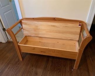 #117 Wood Bench w/lift up storage Bench 4' Wide $75.00