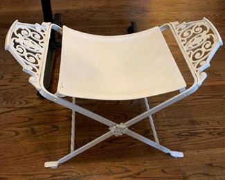 #121 White Metal Stool $30.00
