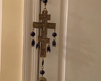 #131 Christian Orthodox Cross - Brass - 24" Tall $40.00