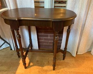 #133 Oval Radio Table as is top finish - 32x19x29 $100.00