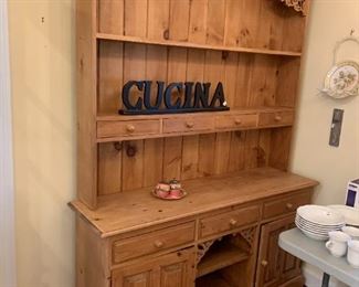 #135 Pine - 2 pc. China Cabinet - 60x16x31-81 $175.00