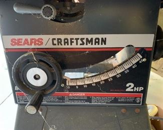 #158 Sears Craftsman Table Saw 2 HP 10" Belt Drive $200.00