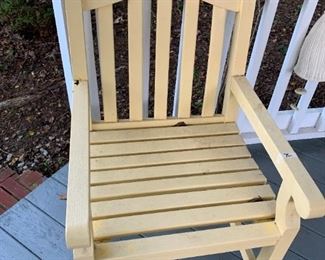 #183 Yellow Slat Chair (3) $75 each $225.00