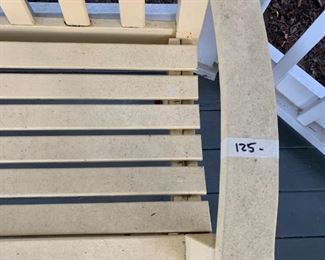#184 Yellow Slat Loveseat $125.00