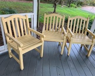 #183 Yellow Slat Chair (3) $75 each $225.00