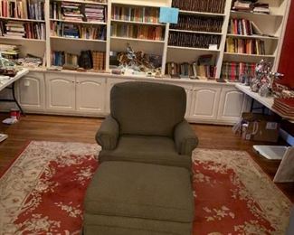 #89 Clayton Markus chair and ottaman grayest $125
