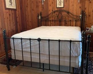 #139 Queen Iron Size Bed Frame w/matt/Box $275.00