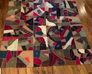 #197 quilt wool 1867 scrappie quilt square cover $75.00