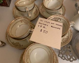 #201 china Noritake bancroft 14 cup and saucer $50.00
