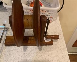 #203 antique wood spoon for making fishing flys $20.00