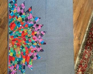 #209 quilt hand made wall hanging quilt $75