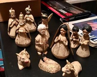 vintage nativity scene of lovely gems