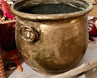 solid brass bucket/ planter