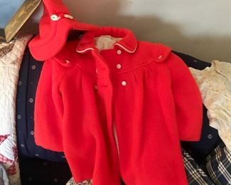 Vintage child's coat and hat