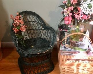 cute little wicker childs chair