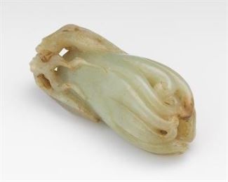 A Chinese Carved Jade Buddhas Hand Citron 