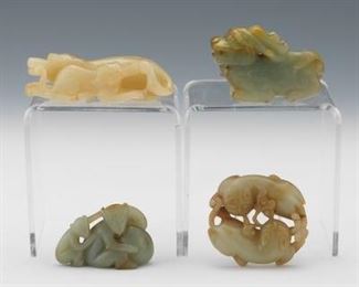 A Group of Four Animal Jade Carvings 