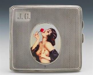 Art Deco English Sterling Cigarette Case