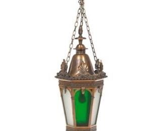 Bronze and Glass Lantern 