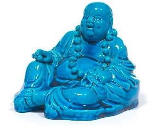 Chinese Porcelain Figure of Hotai Laughing Buddha Incense Holder 
