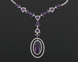 Diamond and Amethyst Necklace 