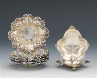 Eight Sterling Silver Nut Dishes
