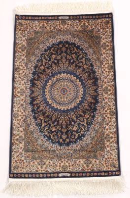 Extra Fine Hand Knotted Signed Bamboo Silk Carpet 