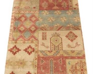 Fine Hand Knotted Oushak Carpet 