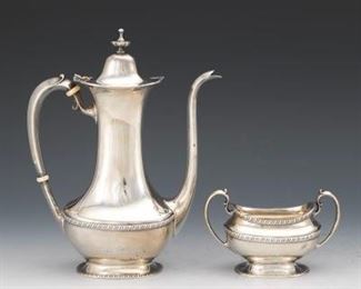 Frank M. Whiting Co. Coffee Pot and Sugar Bowl 