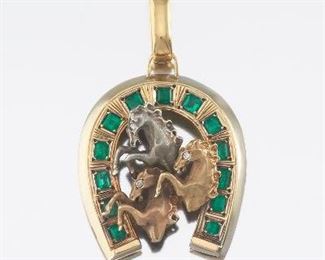Gold and Emerald Pendant 