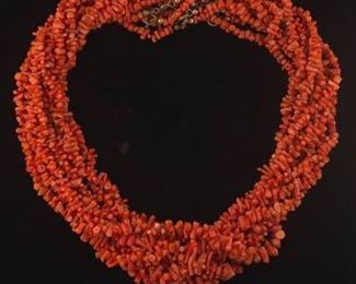 Group of Coral Branch Necklaces 