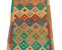 Hand Knotted Kilim Psychedelic Runner