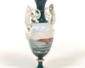 Impressive Unique German Porcelain Commemorative Scenic Vase, dated 1878 