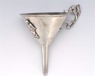 Italian Silver Flask Funnel by Fratelli Coppini