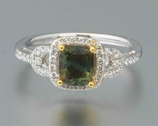 Ladies Alexandrite and Diamond Ring 
