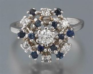 Ladies Diamond and Gemstone Ring 