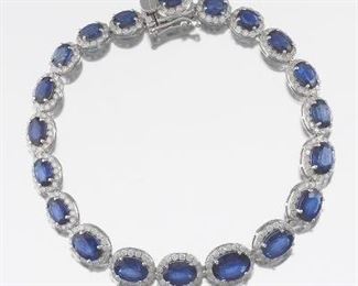 Ladies Sapphire and Diamond Bracelet 