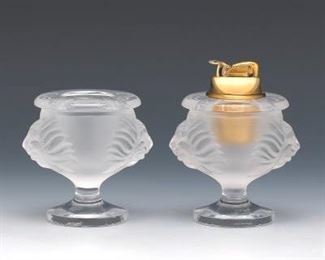 Lalique Lighter and Cigarette Holder