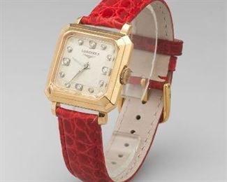 Longines Gold and Diamond Watch 