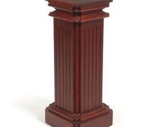 Mahogany Rectangular Column Form Pedestal 