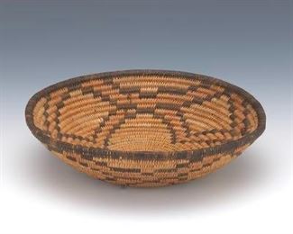 Native American Reed Coil Basket, ca.1950s
