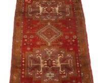 Near Antique Very Fine Hand Knotted Heriz Runner, ca. 1950s 