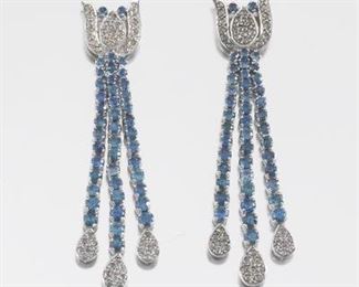 Sapphire and Diamond Earrings 