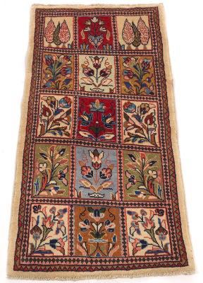 SemiAntique Fine Hand Knotted Garden Tile Sarouk Carpet 